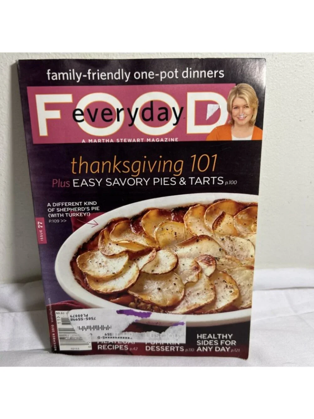 Lot of 7 Issues Martha Stewart Living Everyday Food Magazines and large Cookbook
